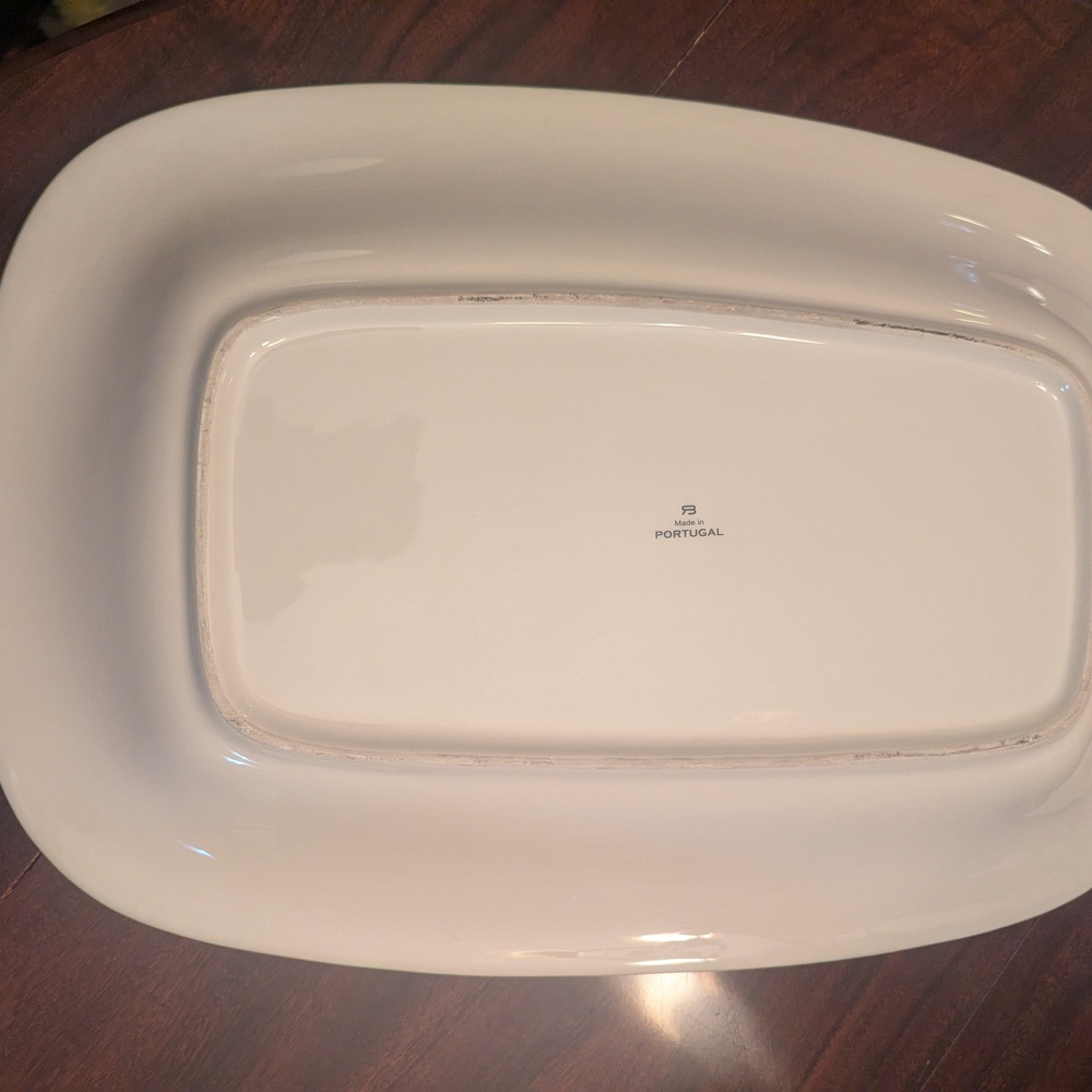 Floral Blue and Green Serving Platter - Picture 4 of 4